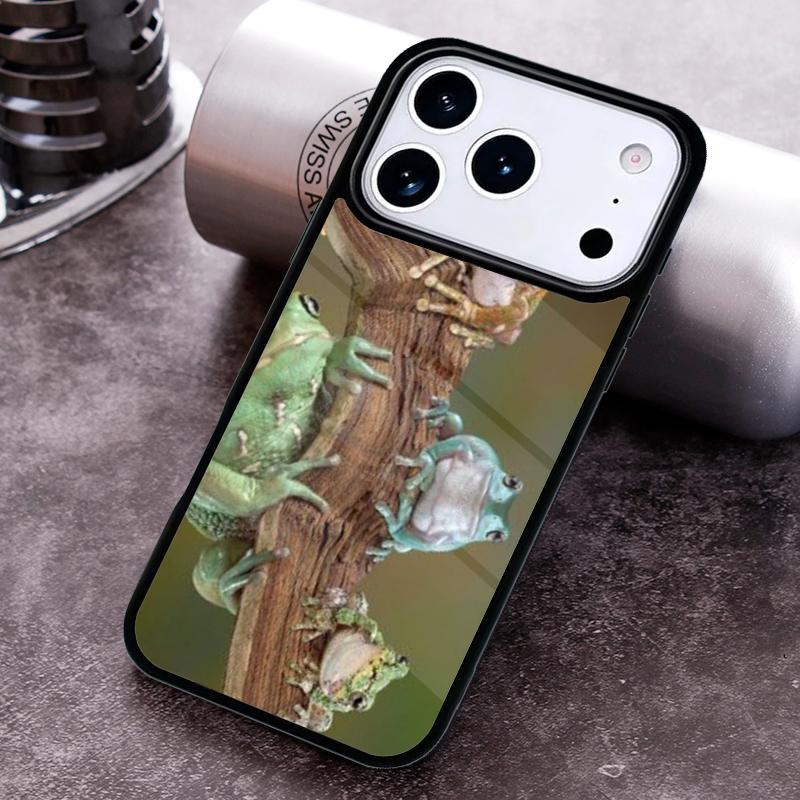 Blue Frog Tropical Rain Forest Phone Case For iPhone 17 16 15 14 13 12 11 Pro Max Plus 17Air Soft Silicone Cover