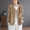 2026 Autumn Retro Plus Size Women's Loose Corduroy Jacket, Hong Kong Style