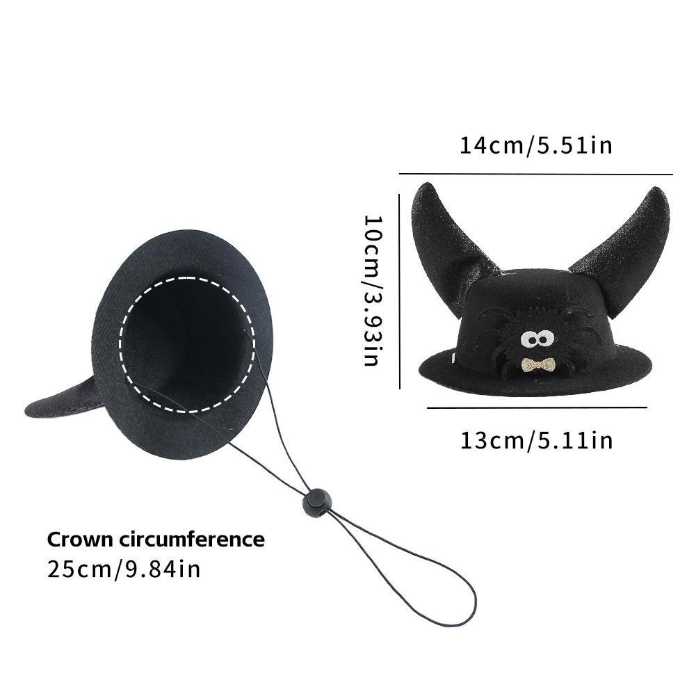 Halloween Pet Horns Adjustable for Cats Dogs Funny Party Hats Cute Devil Costume Trick or Treat Gear Satanic Pet Accessories