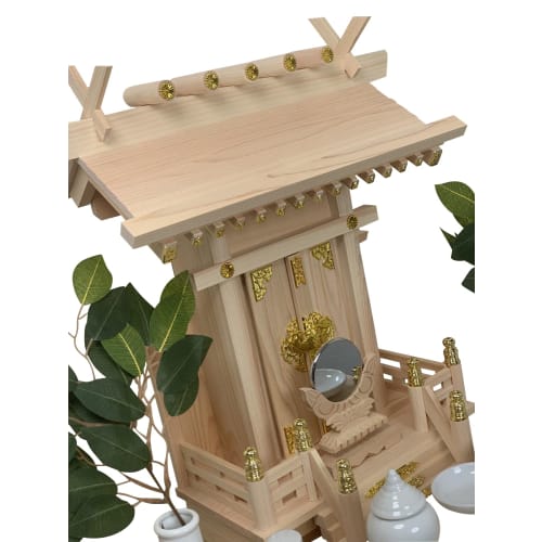 Kamidana Village Kamidana Set, One Shrine, Wakaba (Large) - Authentic Kamidana for New Homes, Openings, and Offices