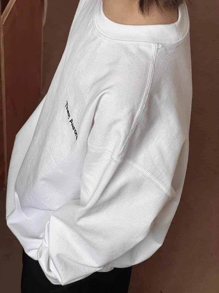 Boys' Korean Style Long-Sleeve Cotton T-Shirt - Trendy, Casual & Simple for Autumn/Winter 2025