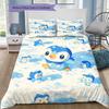 Pokemon Cute Art Bedding Set, 1 Duvet Cover & 2 Pillowcases, Suitable for Home Decor, Ideal Gift for Fans