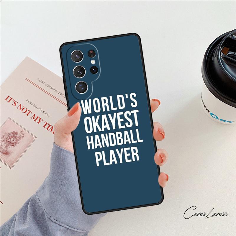 Handball Handballer phone case For Samsung Galaxy S24 S25 S23 S22 Ultra Note 10 20 Plus S20 S21 FE Cover