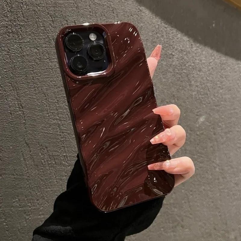 Soft Candy Wavy Pattern Phone Case For iPhone 17 16 11 12 13 14 15 Pro Max Xs Max XR 7 8 Plus 17air Shockproof Bumper Cover