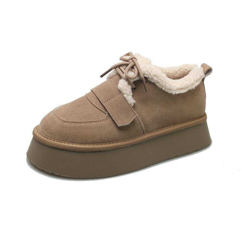 

Women s Large Size Soft Sole Winter Warm Fur One Snow Boots Padded Lined Ankle Boots Non-slip Hiking Sports Cotton Boots Bean Cotton Shoes 35 хаки