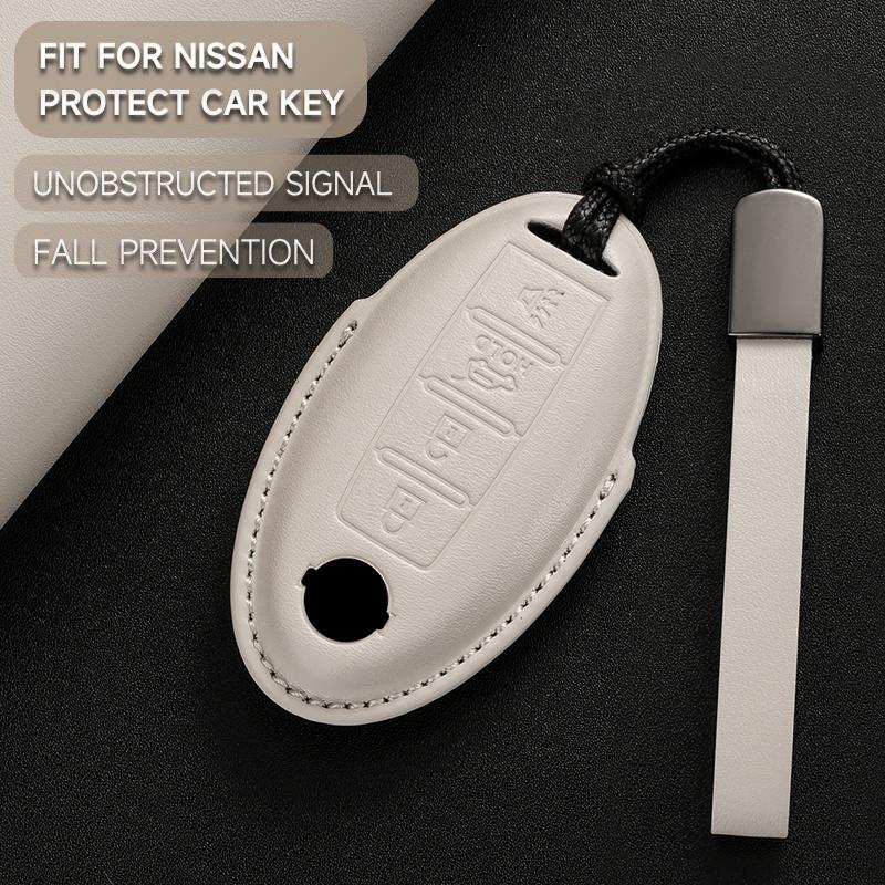 Custodia Cover Guscio Protettivo Portachiavi in Pelle per Chiave Auto per Nissan X-Trail T33 Qashqai J12 Altima Teana Maxima Quest Patrol Ariya