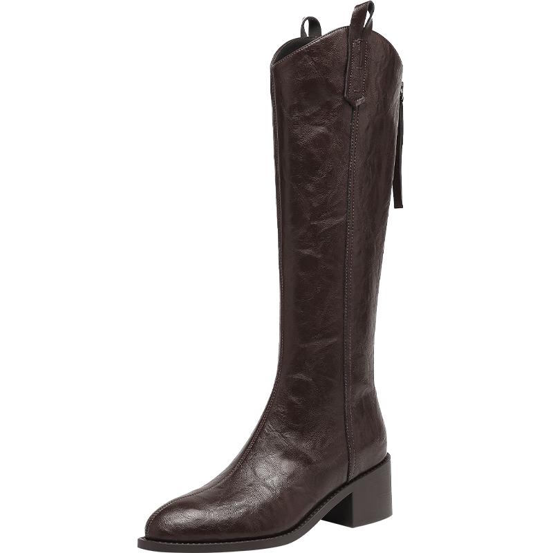 ZHR Retro Western Cowboy Knight Boots 36