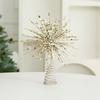 Durable Light Up Christmas Tree Star Topper Gold/Silver Glitter Glowing Pendant Xmas Tree Topper