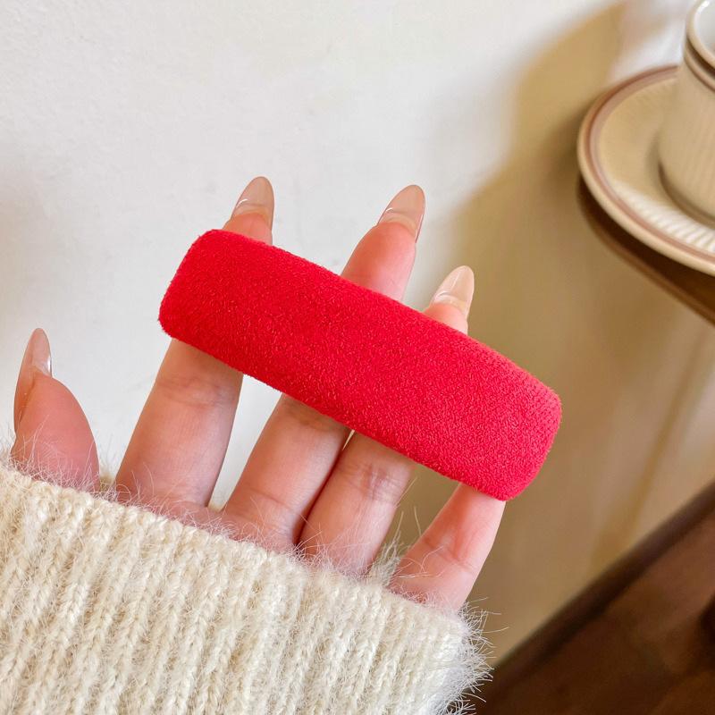 Coffee Houndstooth Hair Clip for Side Bangs - Baby BB Clip Hairpin for Autumn/Winter