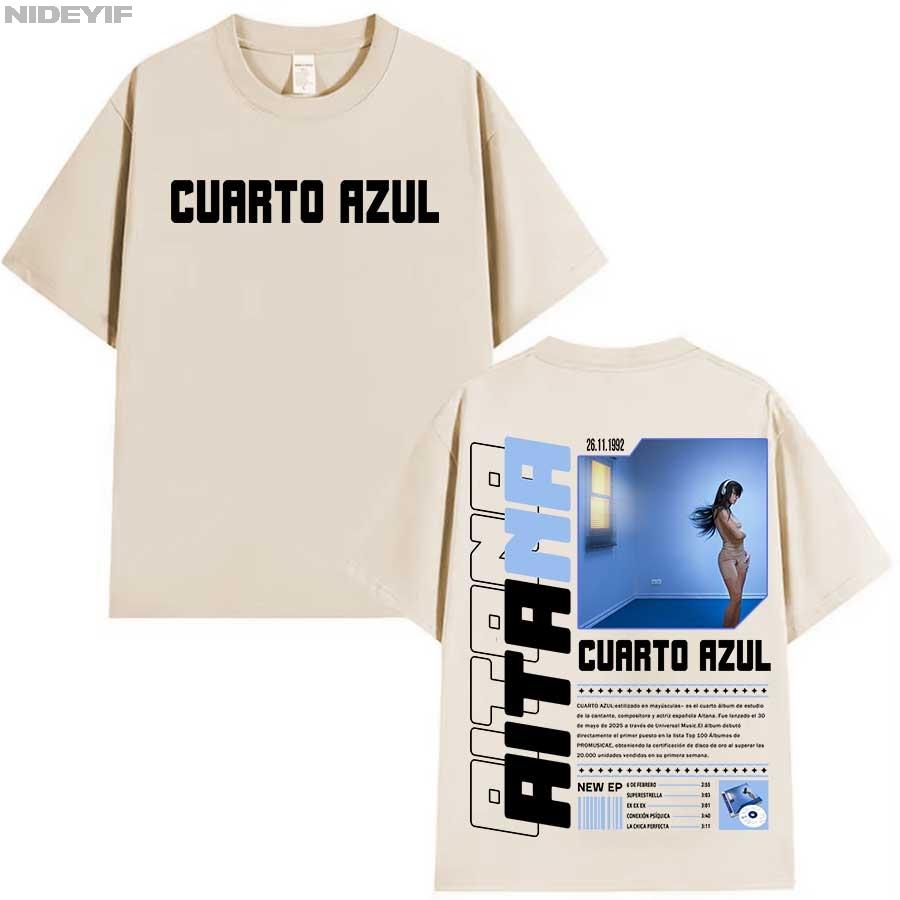 

AITANA CURRTO AZUL ALBUM T shirt for Men Women Hiphop Streetwear Oversized Tops 100 Cotton TShirt AN6 S