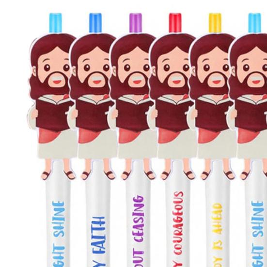 5/10Pcs Easter-themed Ballpoint Pens Bible Verse Jesus Ball Pen with Inspiring Quotes Easter Egg Basket Christian Faith Party Favors
