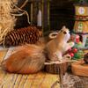 Artificial Squirrel Christmas Hanging Ornament Holiday Pendant Home Wall Decor Christmas Tree Decoration