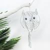 Búho macramé arte colgante de pared Boho tejido a mano tapiz decoración Boho ornamento para dormitorio sala de estar cocina