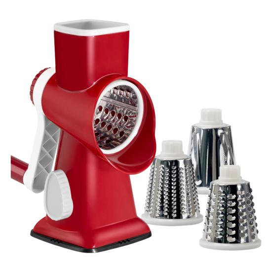 Handheld Roller Vegetable Slicer Adjustable Julienne Shredder for Home Kitchen Stainless Steel Blade Quick Vegetable Prep Tool with Protective Guard