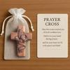 Croix de poche plate en bois 2D Ornement Cadeau