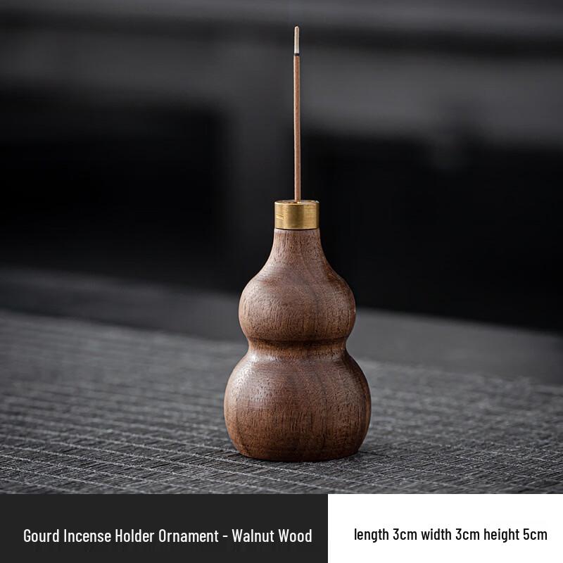 Shanggqi Solid Wood Gourd Incense Holder