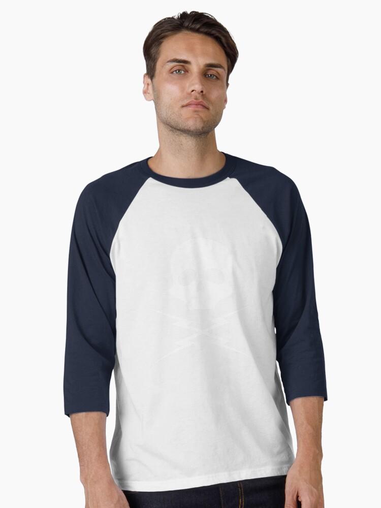 Pulp Skull and Bolts Baseball ? Sleeve Unisex T-Shirt