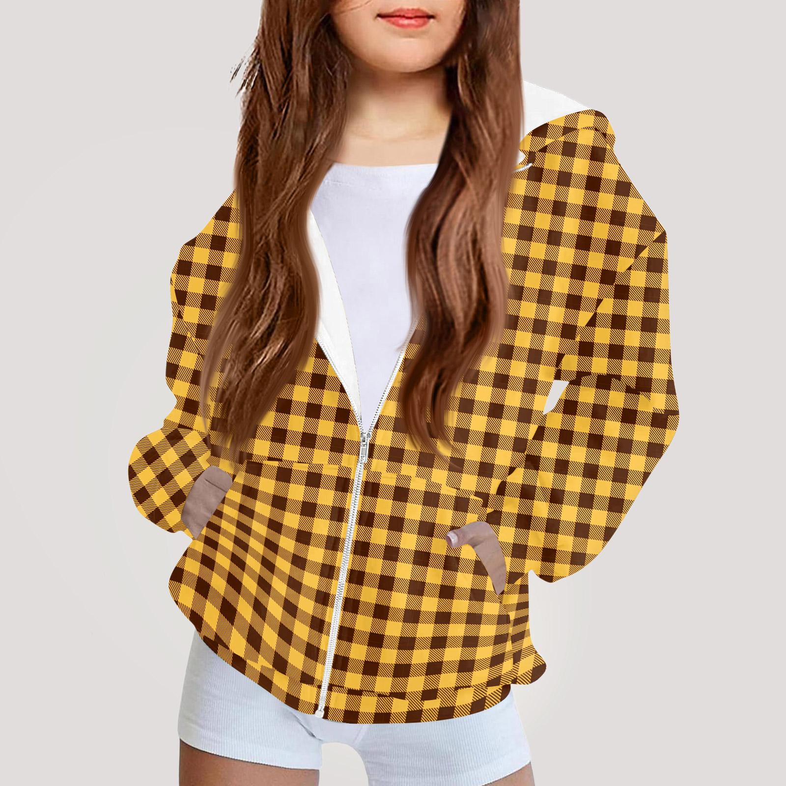 

Children s Fashion Printed Long Sleeved Hooded Sweatshirt Girls Hoodie Jacket 120