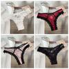 Ruffle Mesh Floral Bowknot Panties Patchwork Lace Flower Transparent Briefs Quick Drye   Lady