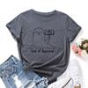 Cotton T-Shirt Short Sleeve Round Neck Women 2d Print Tops