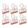 50Pcs Hollow Binder Clips Metal Paper Binder Clips for Documents Papers Test Reports Rose Gold