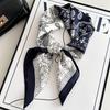 Green Oil Painting Small Square Scarf Silk Scarf Women's Summer Thin Sunscreen Spring and Autumn Headscarf Head Scarf Tied Bag Headband Belt