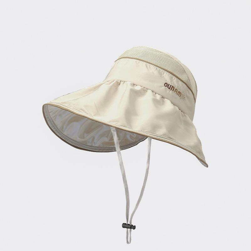 Netzatmungsaktiver Sonnenschutz-Sonnenhut Sommerhut Damen Outdoor-Sport Reisen Leerer Oberhut Einfarbiger einfacher Sonnenhut