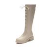 Knight boots women's autumn and winter new high tube casual leather boots women's thick heel velvet shoes children
