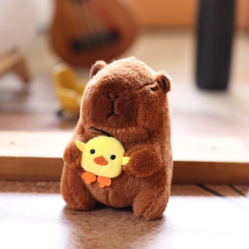 Cute Capybara Plush Toy Pendant With Pp Cotton Filling For Bag Decor And Gifts