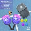 Pic-Ten 16mm Fiberglass Pickleball Paddle Set Purple 2-Pack USAPA Approved Honeycomb Core Anti-Slip Grip