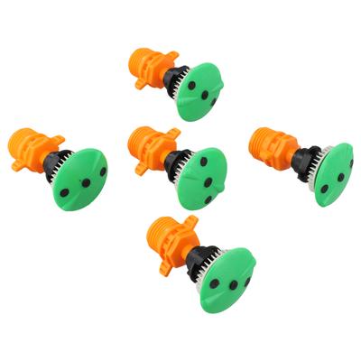 5PC Rotating Nozzle Automatic Sprinkler Set for Vegetable Fields Lawn and Garden Watering Providing Consistent Moisture