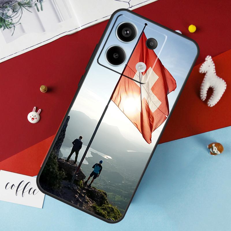 

Швейцария Чехол с флагом Швейцарии для Xiaomi Redmi 13C 12C 10C 9C 10A Redmi Note 11 9 10 12 13 Pro 9S 10S 11S 12S Чехол Redmi 12C