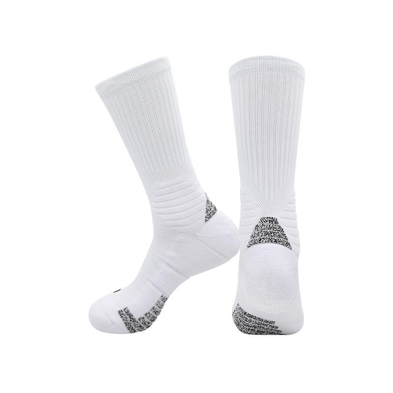 Summer Medium Tube Basketball Socks Absorb Sweat, Summer Towel Bottom Thickened Adult Non-Slip Socks, Cushioning Actual Combat Basketball Socks