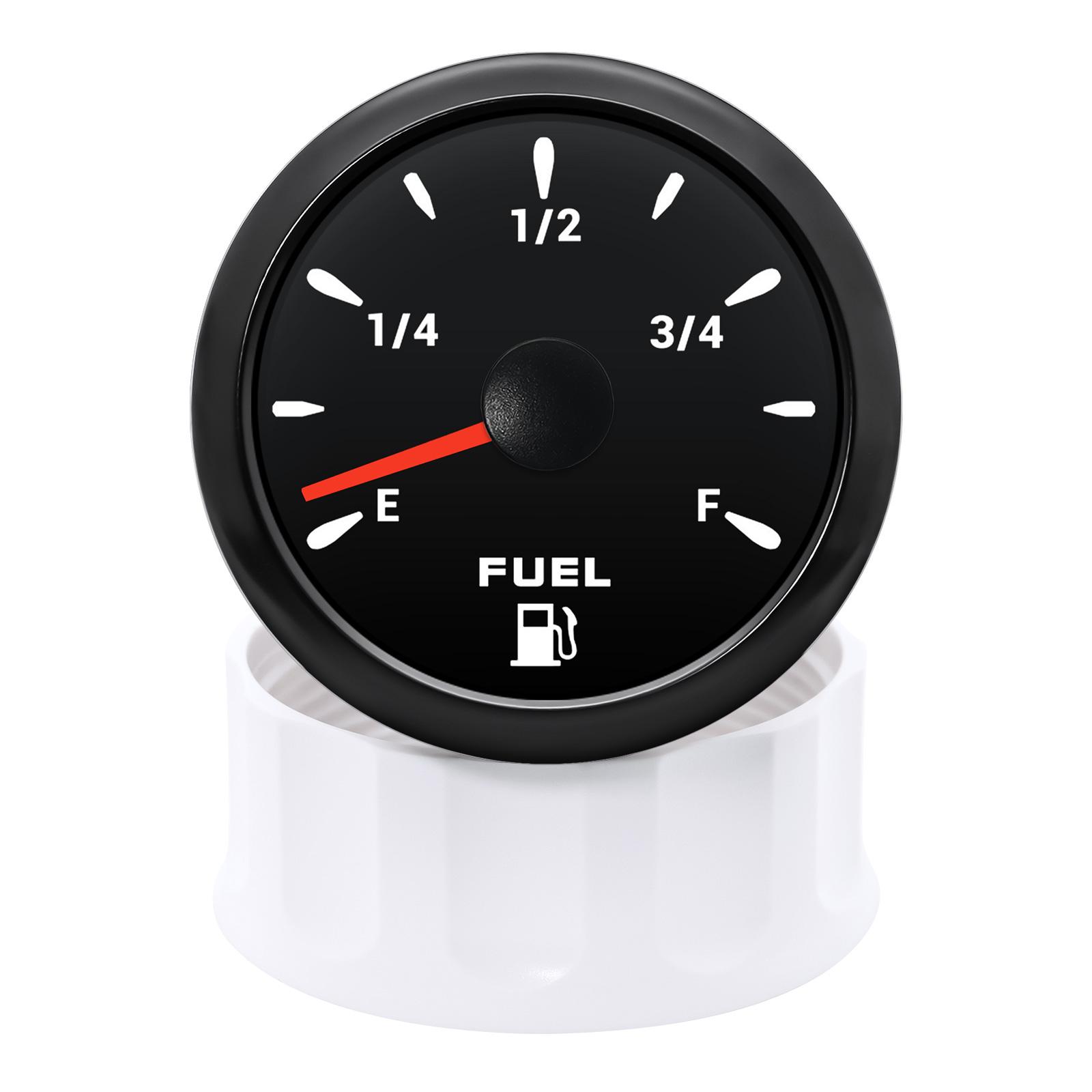 

52mm Car Fuel Tank Level Gauge 0-190 Ohm Fuel Float Sensor + Fuel Level Gauge Universal With 7 Color LED Oil Tank Indicator