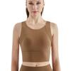 Women's High-Strength Yoga Vest: Sanded Nude Feel, One-Piece Fixed Cup, Shock-Resistant Fitness Back Bra