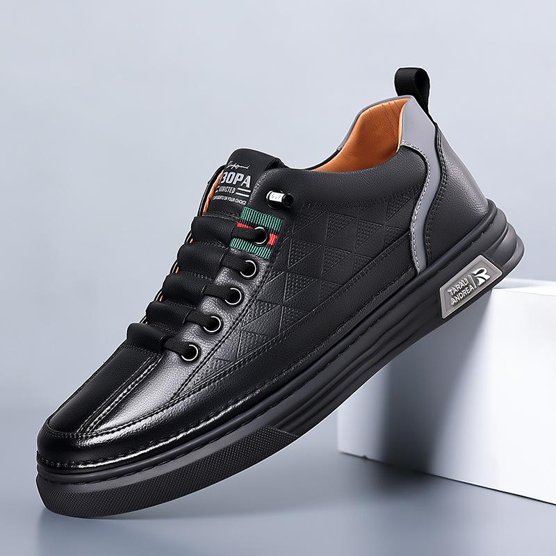Men s Slip-On Casual Breathable Shoes - Versatile Spring/Autumn Soft Sole Loafers for Driving and Leisure 39 чёрный