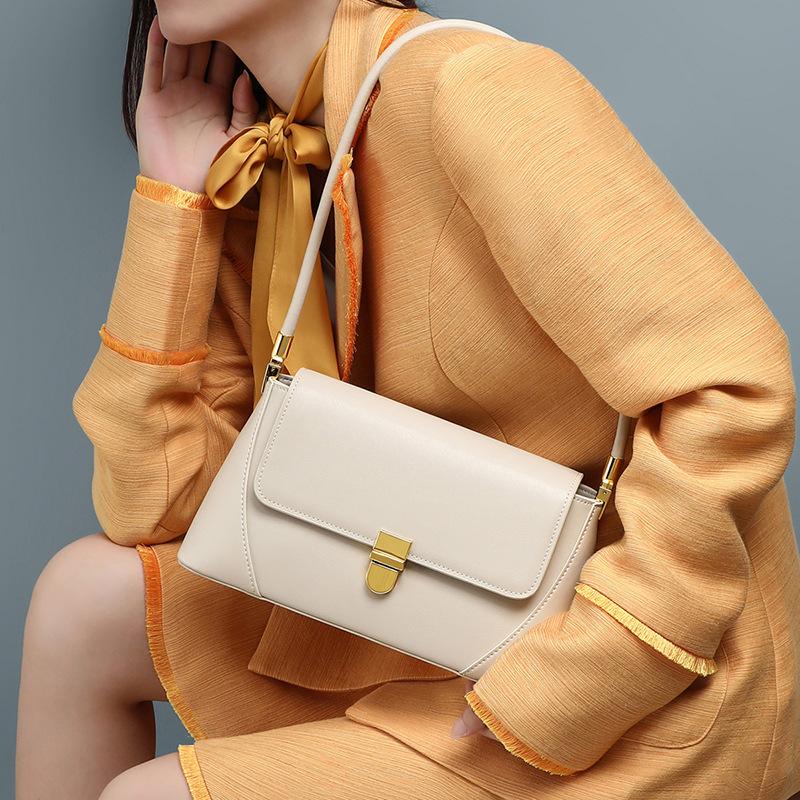 Bag Fashion Trendy Bag Women'S Leather Women'S Bag Shoulder Bag Niche Versatile Portable Underarm Bag Luggage