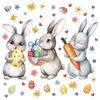 Easter Bunny Carnival Window Clings 2026 - New Style Stickers for Bedroom, Glass Cabinets, and Windows