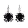 1 Pair Crystal Rhombus Gem Ear Stud Earrings Women Girls Female Ear Drop Dangle Jewelry Gift
