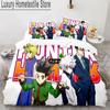 3d Anime Hunter X Hunter Bedding Set Duvet Cover Bed Set Quilt Cover Pillowcase Comforter King Queen Size Boys Adult Bedding Set