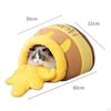 Bed for Indoor Cats Removable Cushion Cozy Cave Cartoon House Sleep Small Kitten Warm