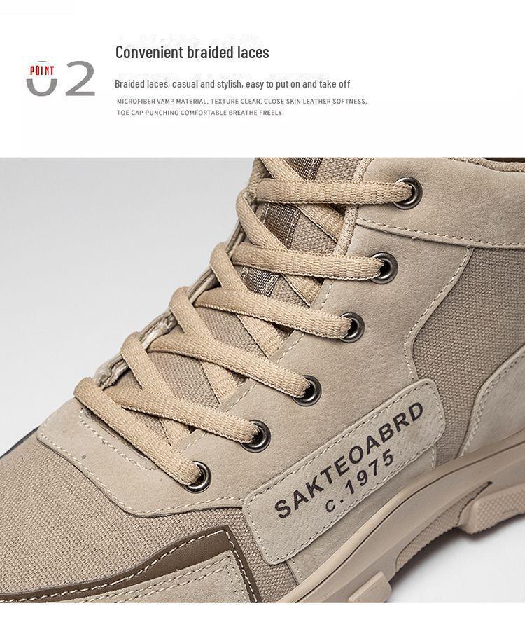 Men's 2023 Trend High Top British Martin Boots - Casual Autumn Fashion Cotton Shoes