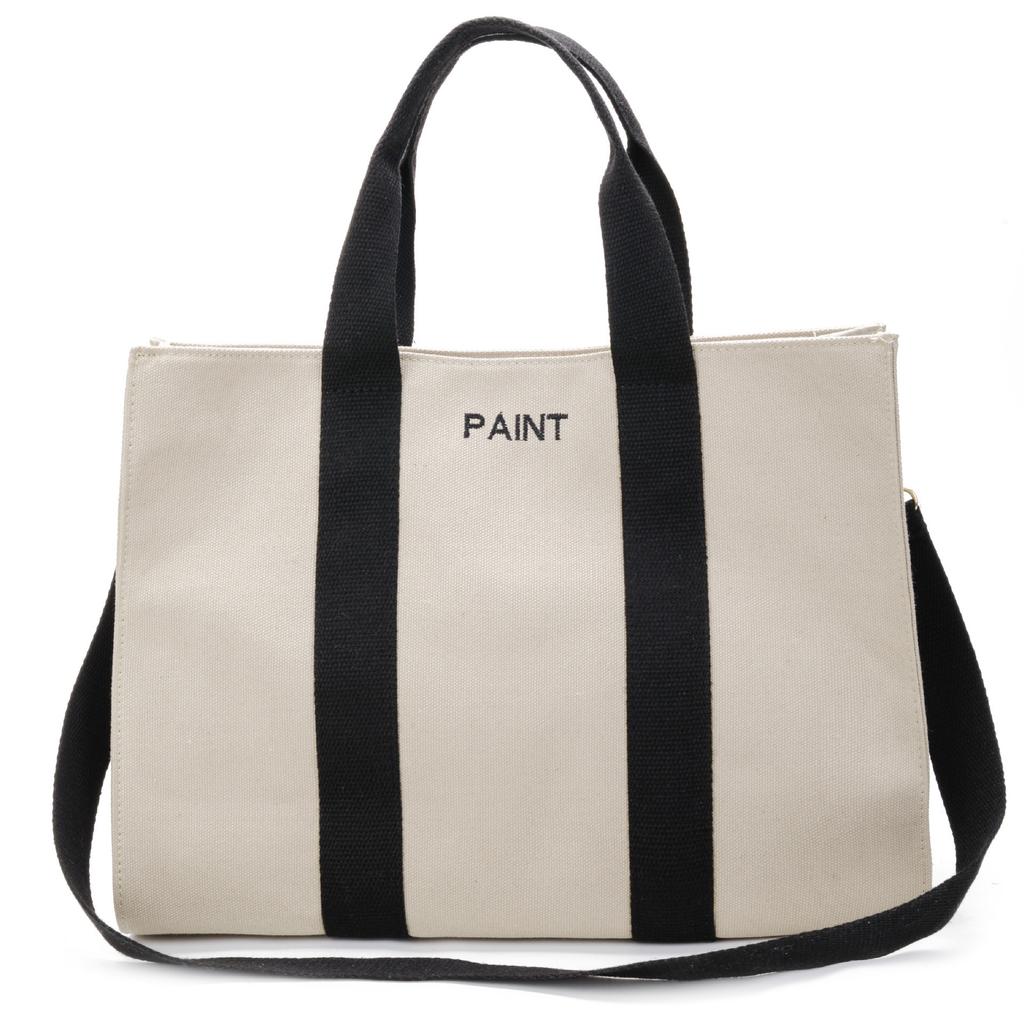 Bag New Large Capacity Tote Bag Handheld Women's Bag Single Shoulder Crossbody Bag Handheld Women's Canvas Student Shopping Bag