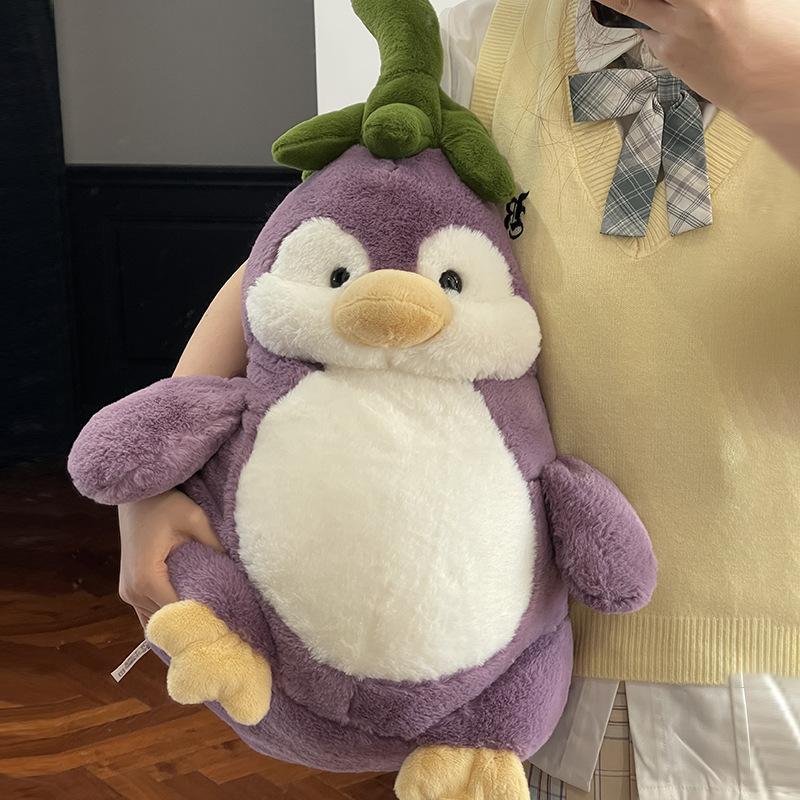 Cute Eggplant Penguin Doll Plush Toy Doll Girl Bed Sleeping Pillow 520 Gift