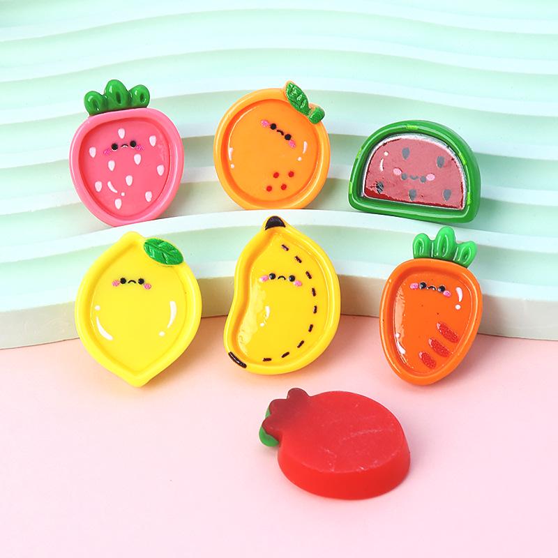 Cartoon Candy Toy Resin Hair & Jewelry Accessories - Fruit Plate, Cream Glue, Keychain, Hair Clip.