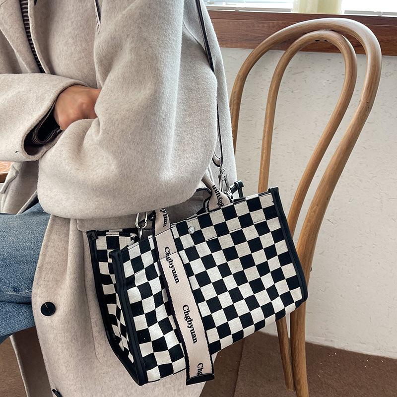 Canvas Tasche Hand Tragetasche Damen Ein Schulter Umhängetasche