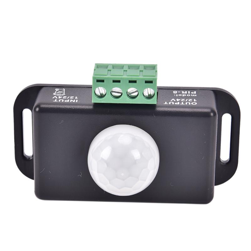 Automatický DC 12V 24V 6A Infračervený PIR pohybový senzorový spínač pro LED světlo/lampu