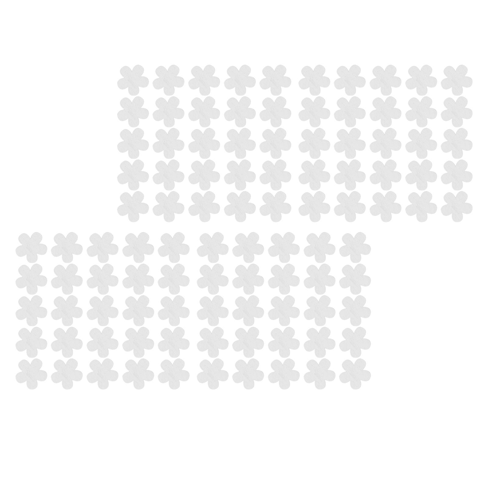 

100Pcs Bag Wooden Handicraft Pendant Innovative White Flower Ornament for Home Wedding