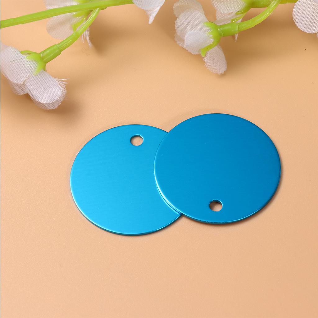 25 pcs Blank Round Tags 1.4-Inch Unfinished Aluminum Pet Id Discs Lightweight Diy Dog Name Tag Rustproof Scratch-Resistant