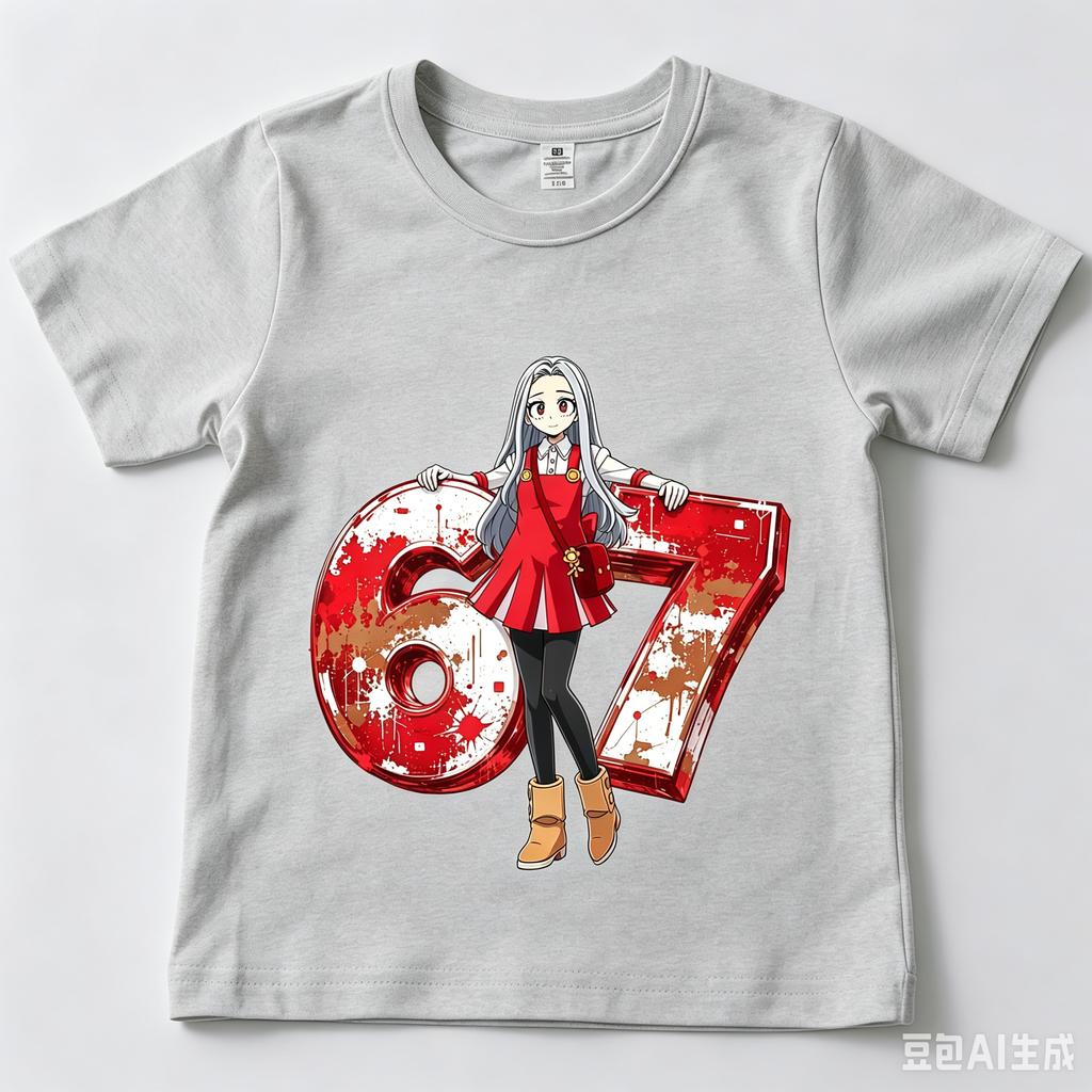 My Hero Academia Eri 67 Print Casual Cotton Tshirt for Girls Kids Anime Apparel Soft Breathable Summer Top
